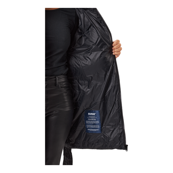 Mid Length Beltet Coat Black