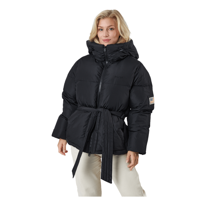 Beltet Short Padded Hood Jacke Black