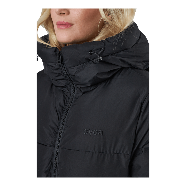Beltet Short Padded Hood Jacke Black