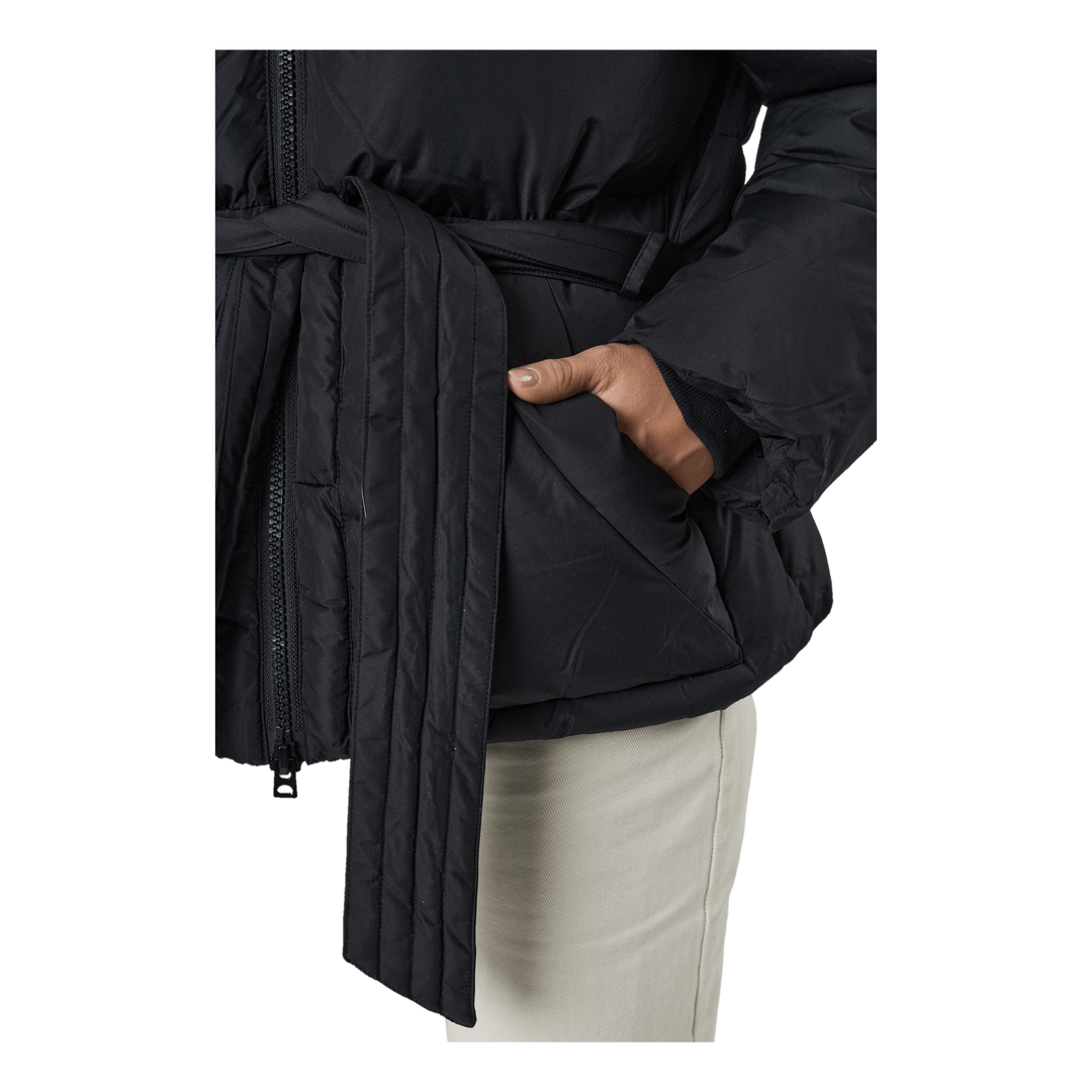 Beltet Short Padded Hood Jacke Black