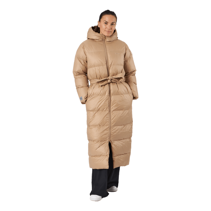 Long Beltet Coat Camel Brown