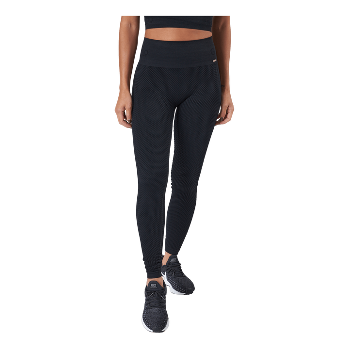 Seamless Honeycomb Black Tight Black