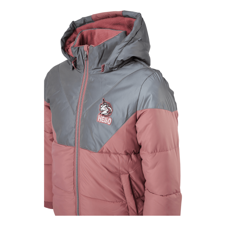 Nmfmaren Reflective Puffer Jac Nostalgia Rose