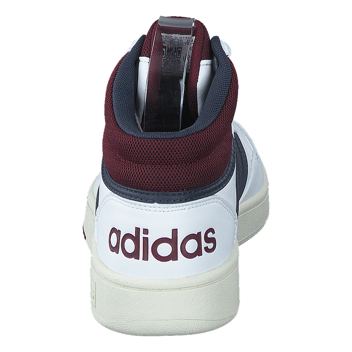 Hoops 3.0 Mid Lifestyle Basketball Classic Vintage Shoes Cloud White / Shadow Navy / Shadow Red