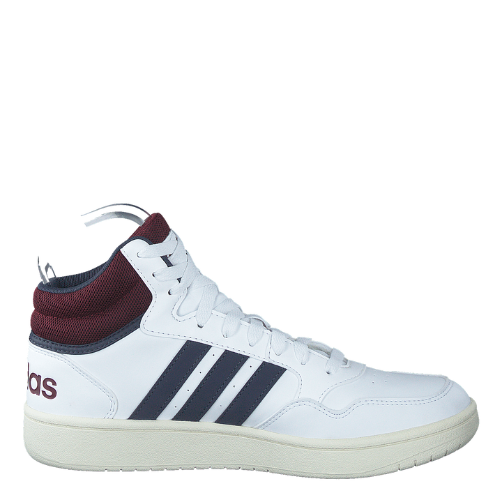 Hoops 3.0 Mid Lifestyle Basketball Classic Vintage Shoes Cloud White / Shadow Navy / Shadow Red