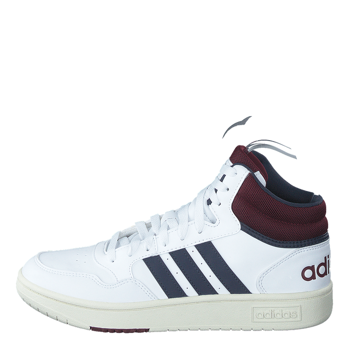 Hoops 3.0 Mid Lifestyle Basketball Classic Vintage Shoes Cloud White / Shadow Navy / Shadow Red