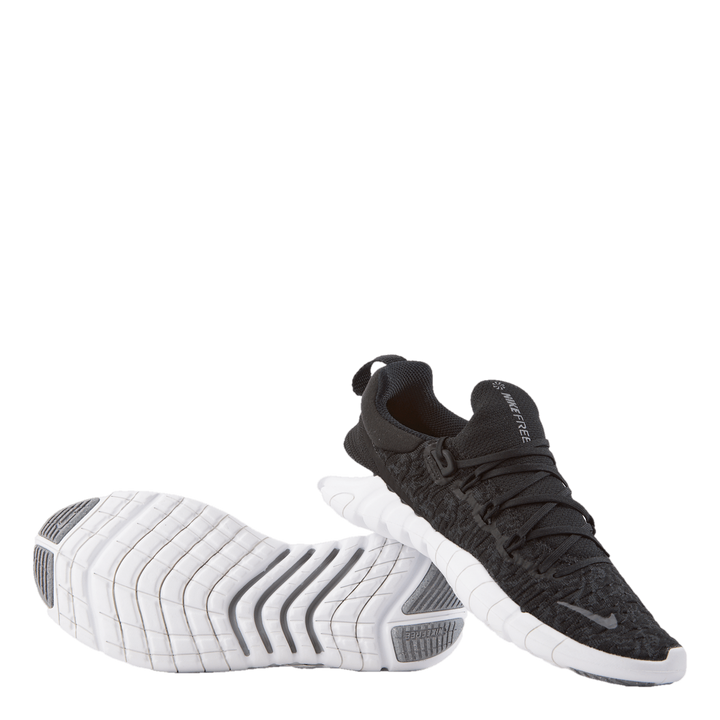 Free Run 5.0 Women's Road Running Shoes BLACK/WHITE-DK SMOKE GREY