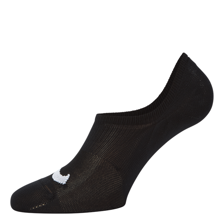 Everyday Plus Lightweight Women's Training Footie Socks (3 Pairs) BLACK/WHITE