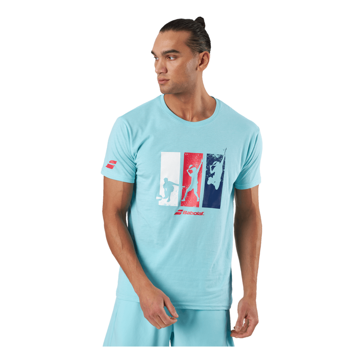T-shirt Padel Cotton Turquoise