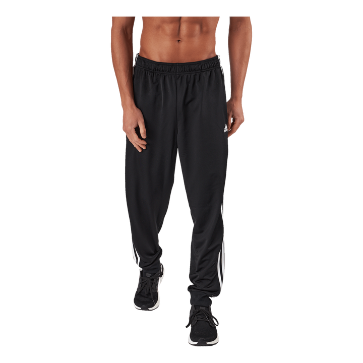 Essentials Warm-Up Tapered 3-Stripes Tracksuit Bottoms Black