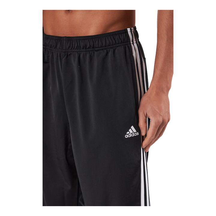 Essentials Warm-Up Tapered 3-Stripes Tracksuit Bottoms Black