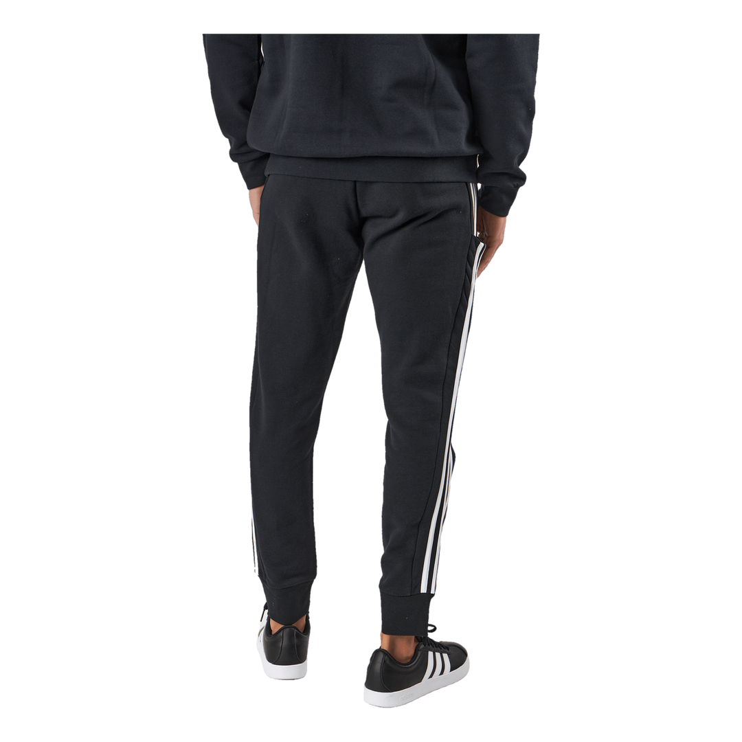 Essentials French Terry Tapered Cuff 3-Stripes Joggers Black