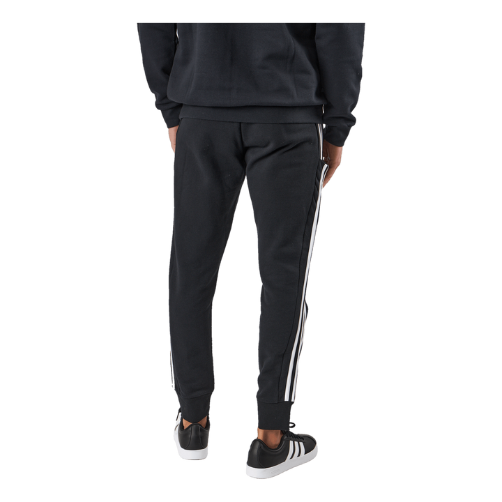 Essentials French Terry Tapered Cuff 3-Stripes Joggers Black