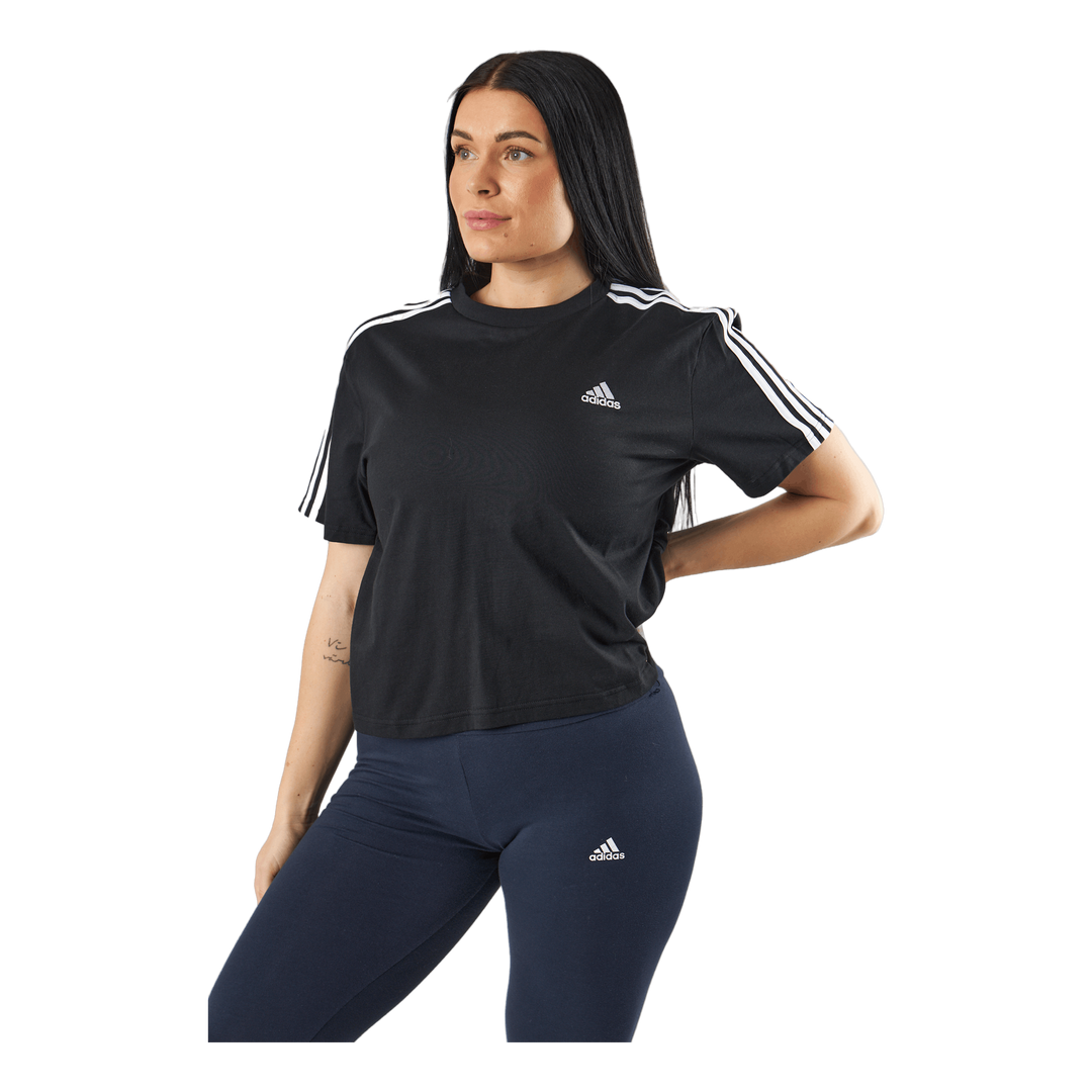 Essentials 3-Stripes Single Jersey Crop Top Black