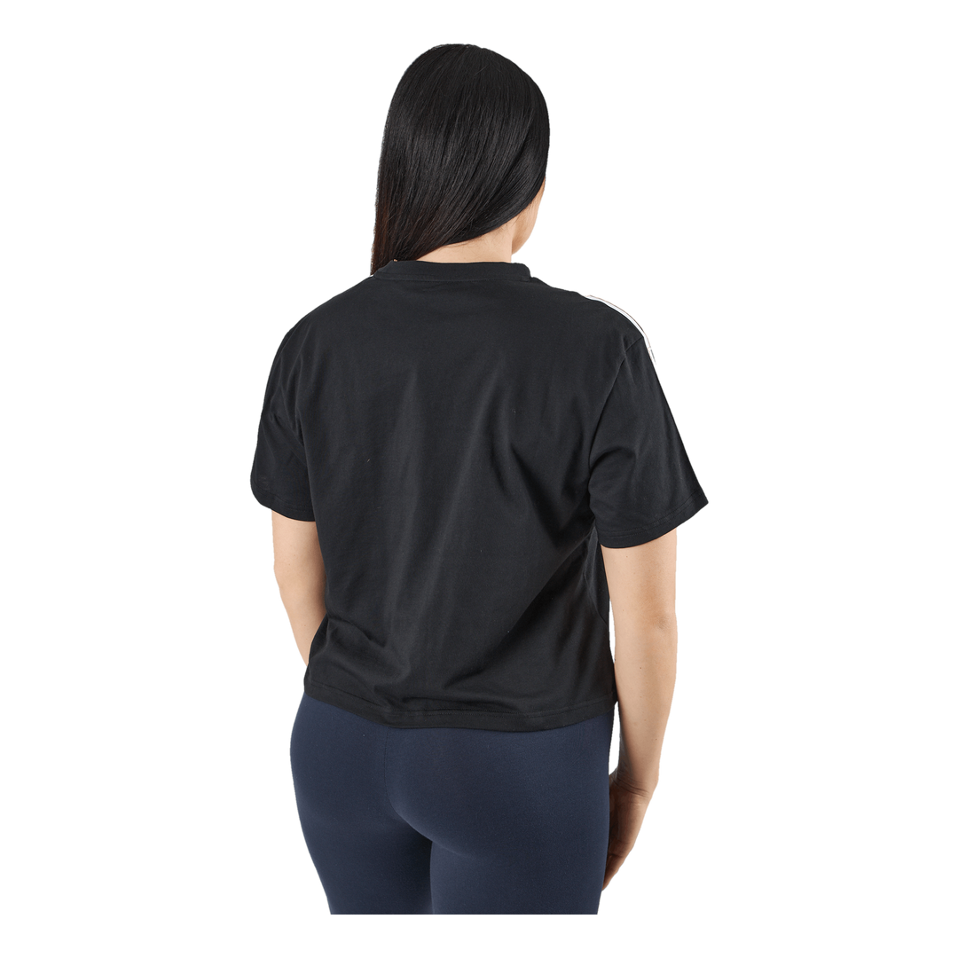 Essentials 3-Stripes Single Jersey Crop Top Black