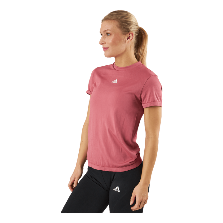 adidas AEROKNIT Seamless T-Shirt Pnkstr/White