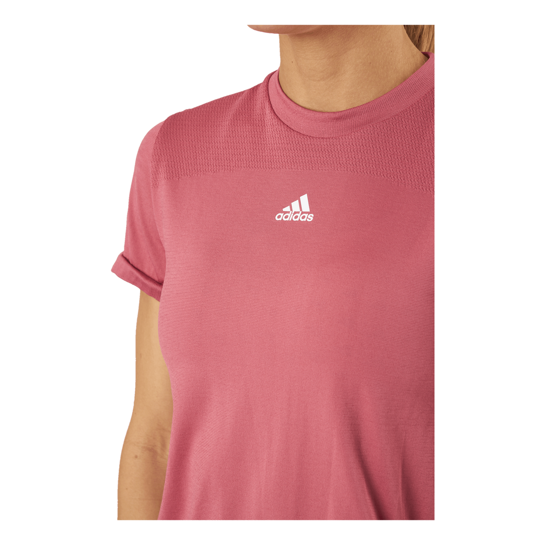 adidas AEROKNIT Seamless T-Shirt Pnkstr/White