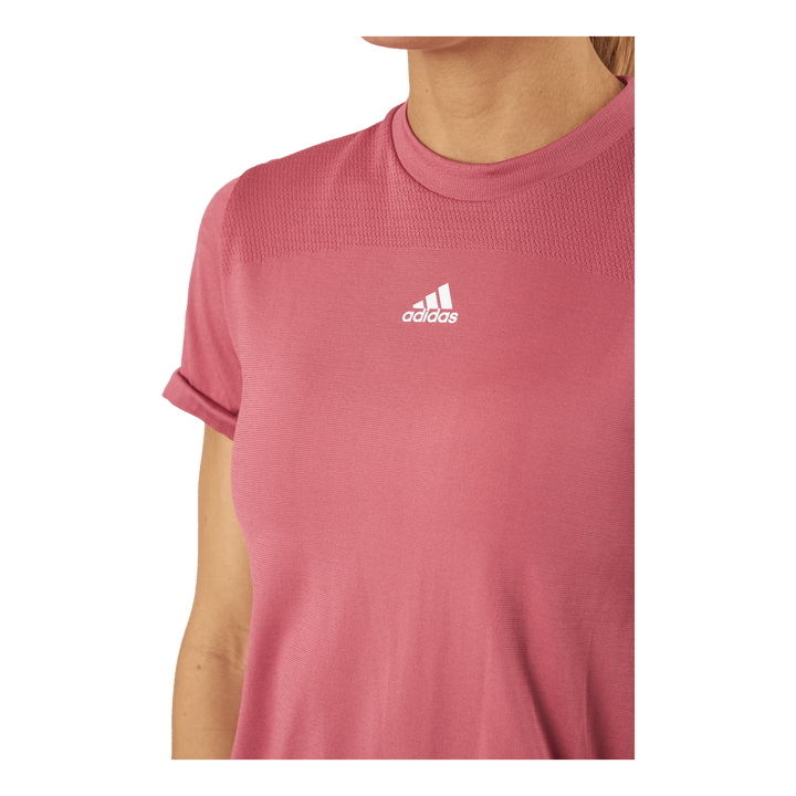 adidas AEROKNIT Seamless T-Shirt Pnkstr/White
