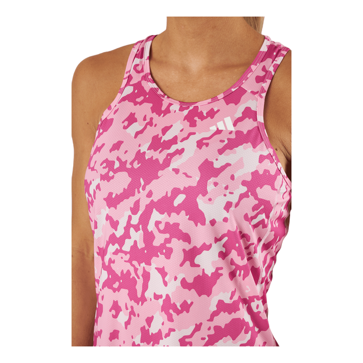 Own the Run Camo Running Tank Top Clear Pink
