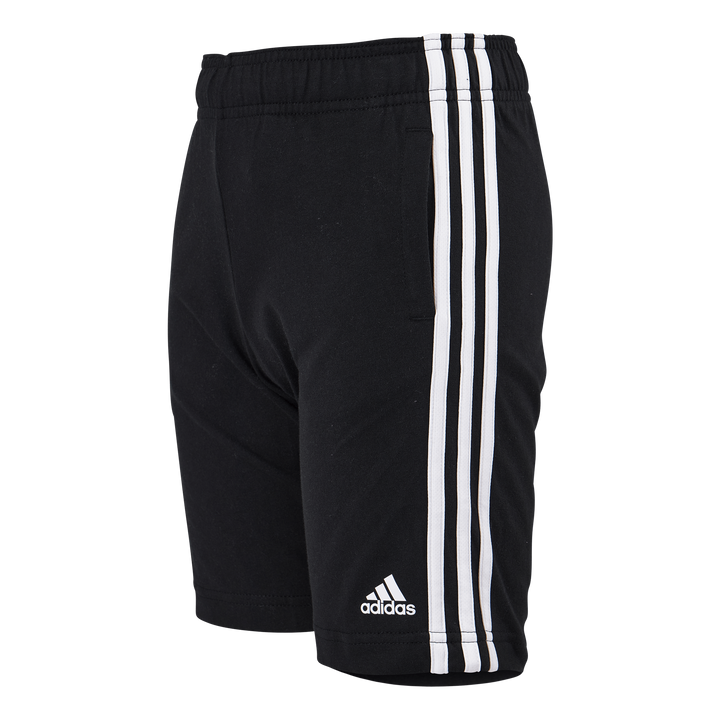 Essentials 3-Stripes Knit Shorts Black