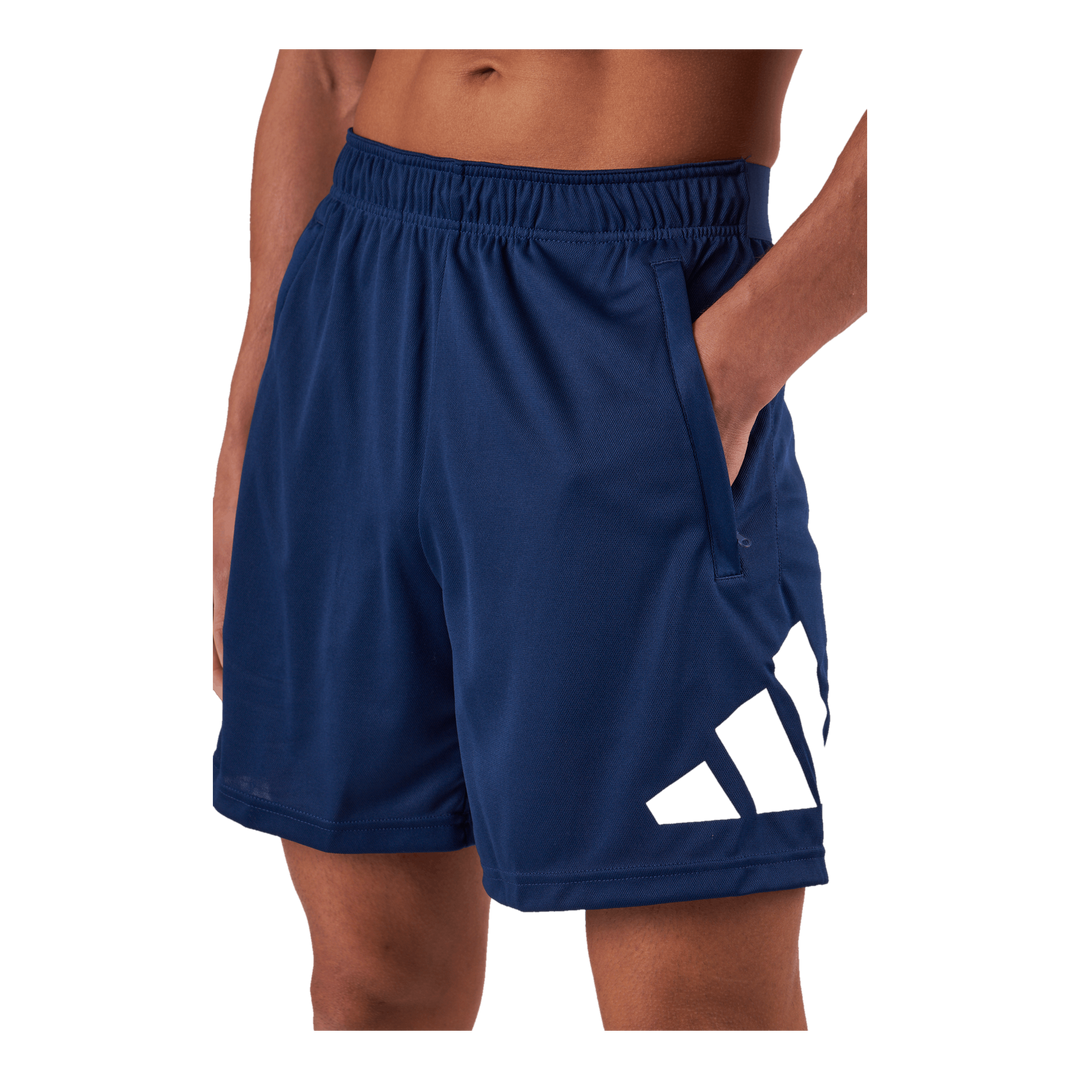 Train Essentials Logo Training Shorts Dark Blue