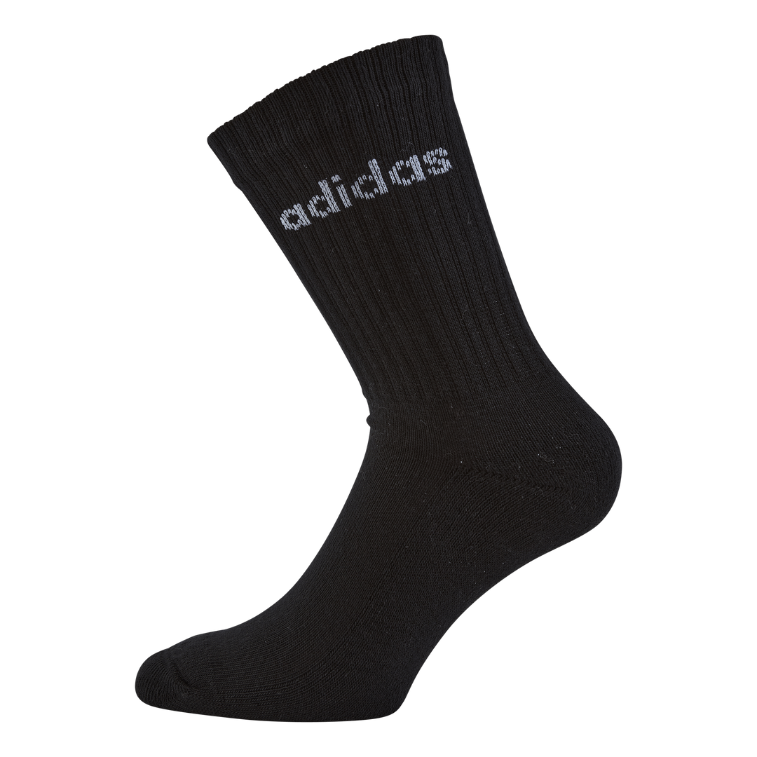 Linear Crew Cushioned Socks 3 Pairs Medium Grey Heather / White / Black