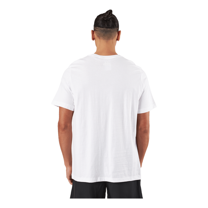 Essentials Single Jersey Linear Embroidered Logo T-Shirt White