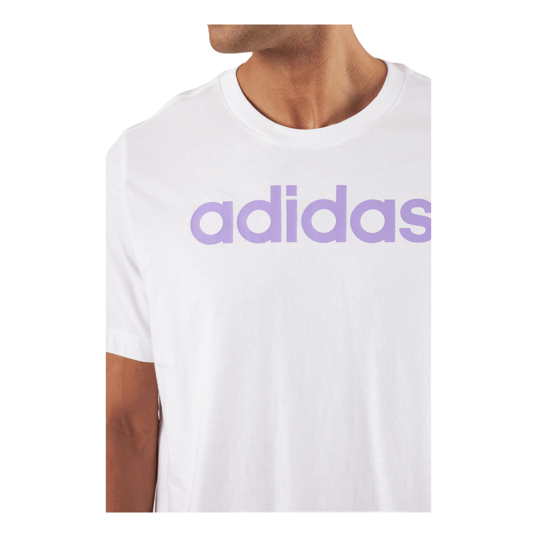 Essentials Single Jersey Linear Embroidered Logo T-Shirt White