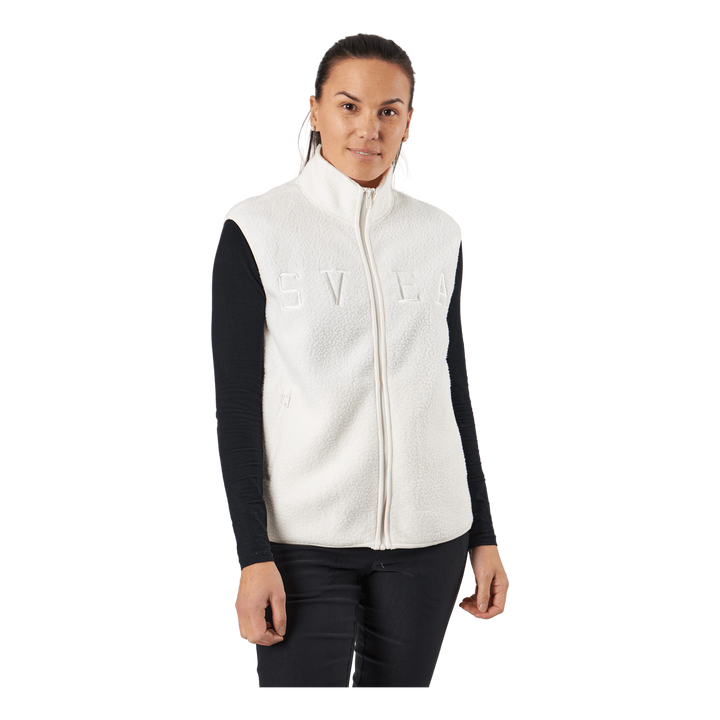 Teddy Pile Vest Off White