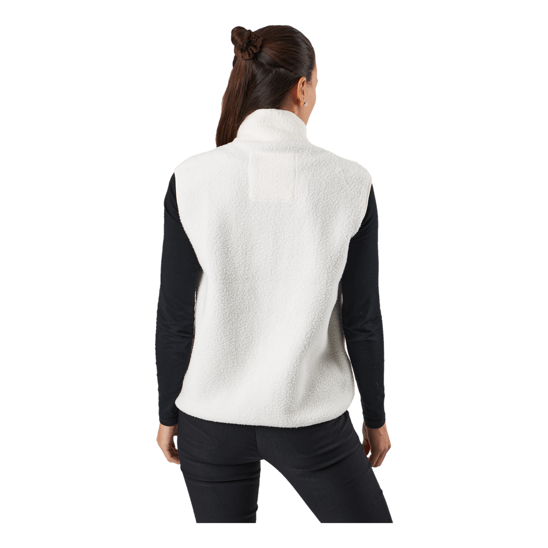 Teddy Pile Vest Off White