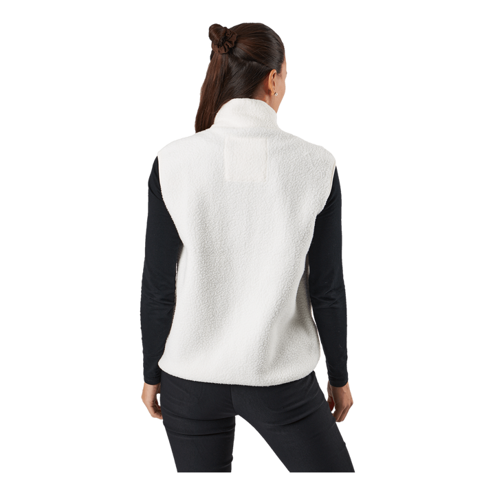 Teddy Pile Vest Off White