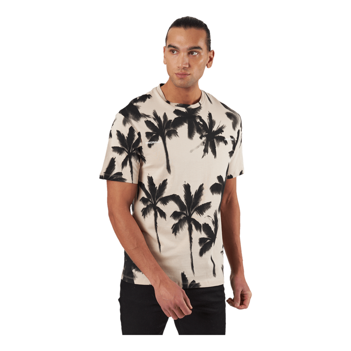 Palm Tree Print T-shirt White