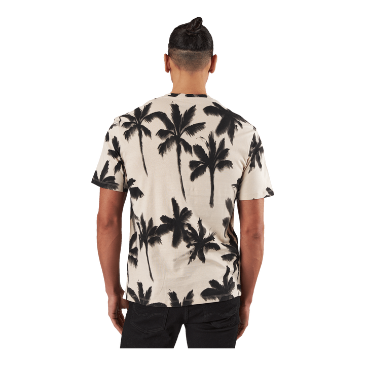Palm Tree Print T-shirt White
