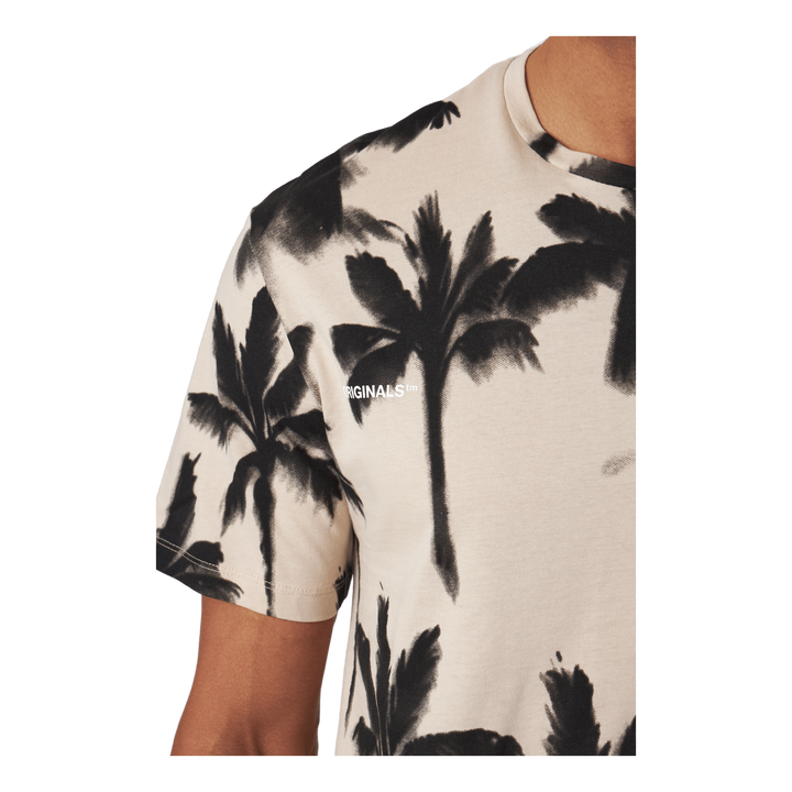 Palm Tree Print T-shirt White
