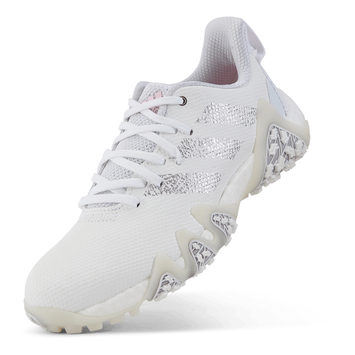 Codechaos 22 Spikeless Golf Shoes Cloud White / Silver Metallic / Clear Pink
