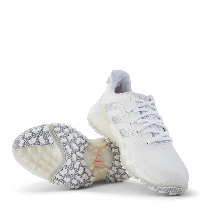 Codechaos 22 Spikeless Golf Shoes Cloud White / Silver Metallic / Clear Pink