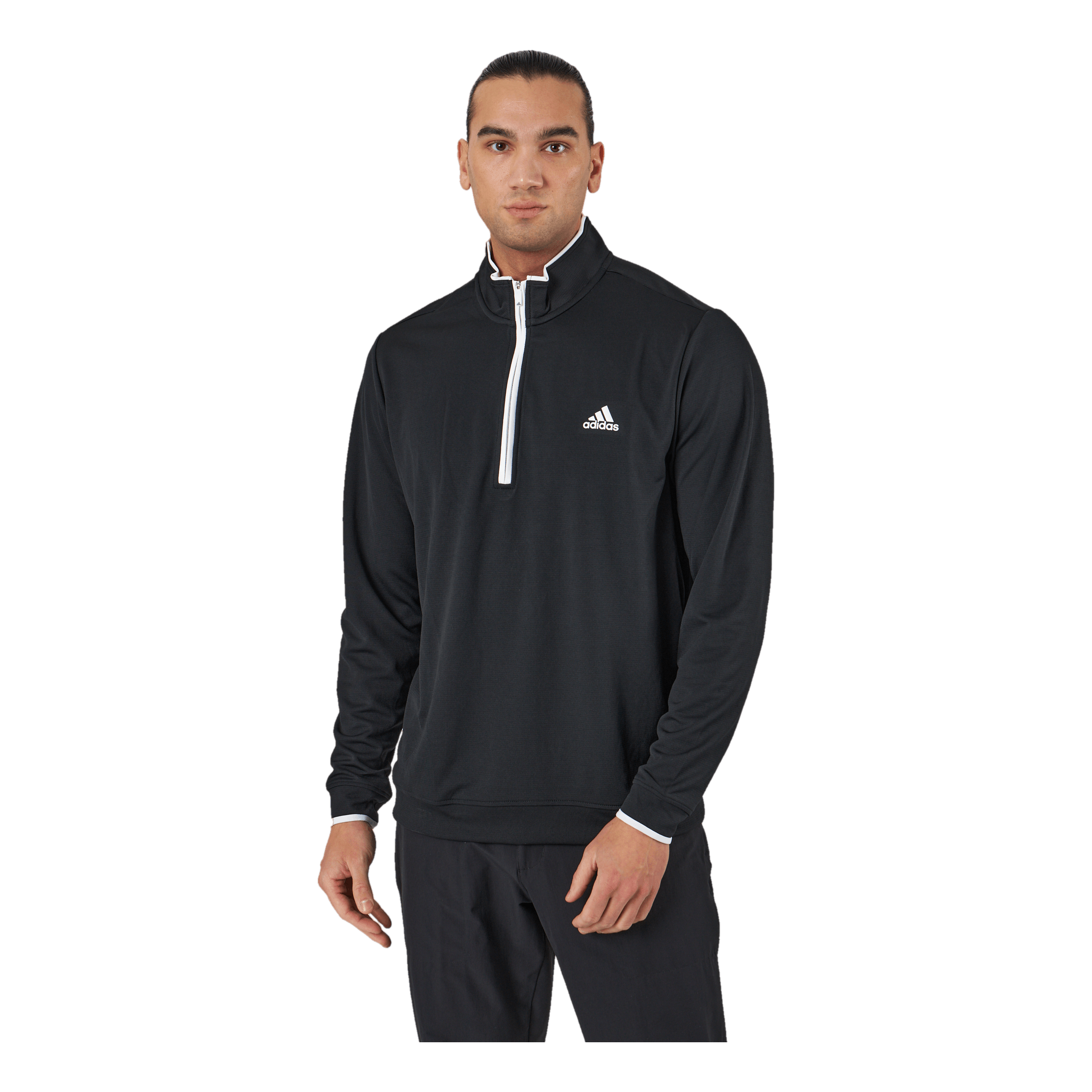 Black adidas quarter zip hotsell