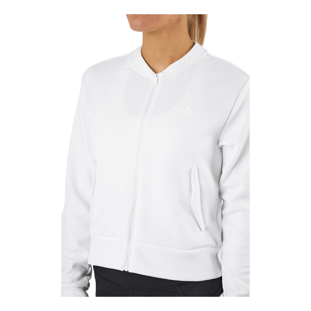 Knit Golf Bomber Jacket White