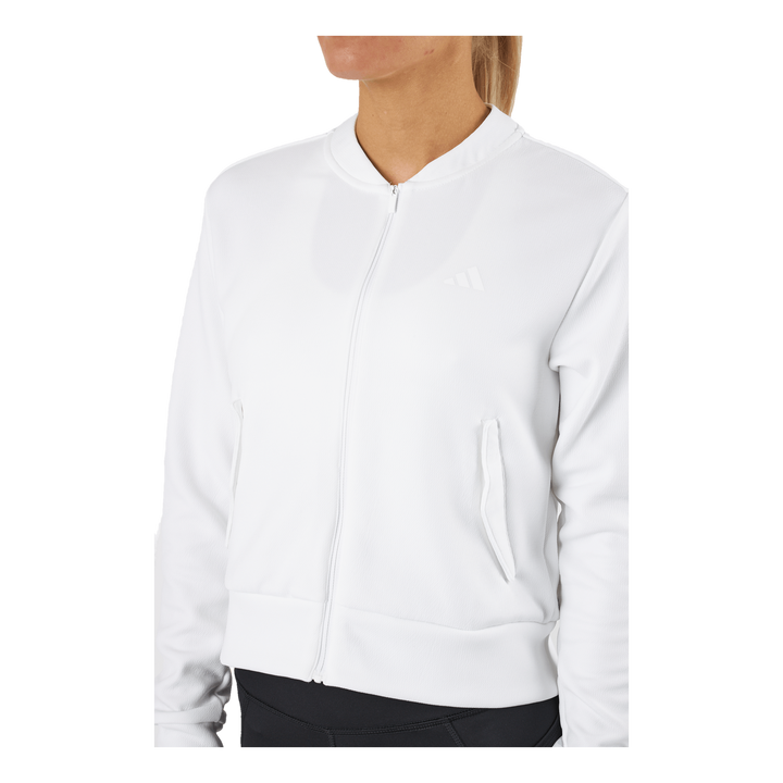 Knit Golf Bomber Jacket White