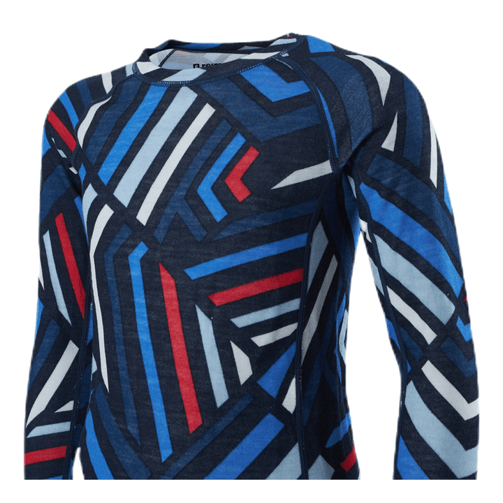 Taitoa Wool/Bamboo Blue/Red