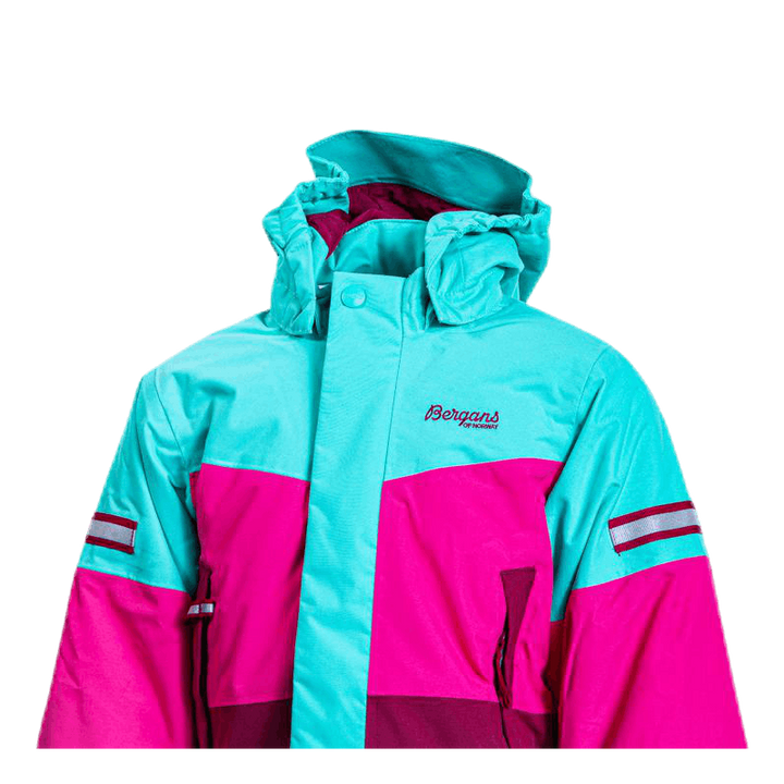 Lilletind Insulated Kids Jacket Pink/Green
