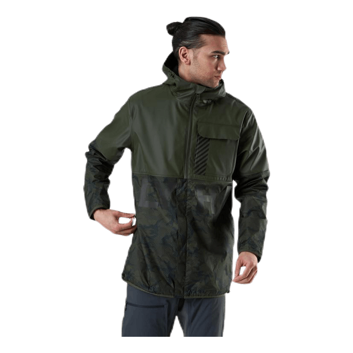 Active Hybrid Pu Jacket Green