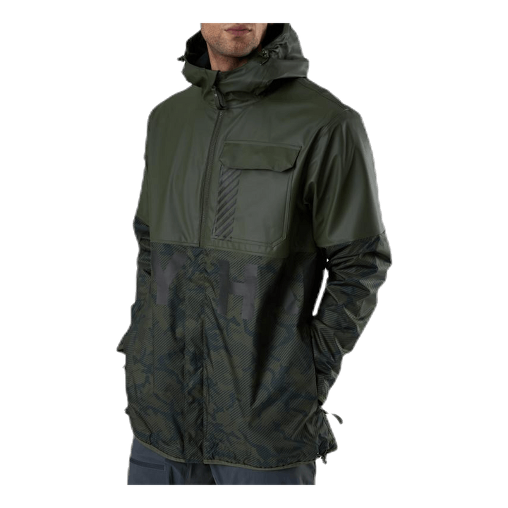 Active Hybrid Pu Jacket Green