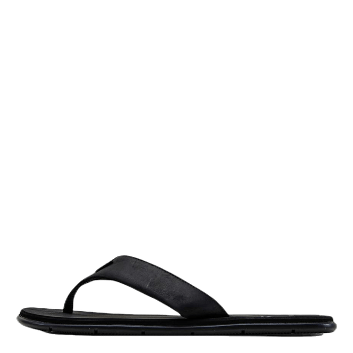 Seasand Leather Sandal Black