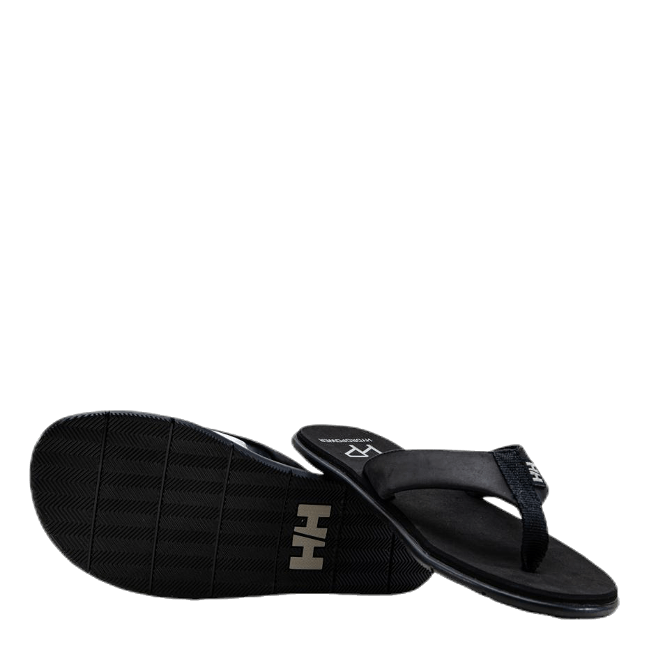 Seasand Leather Sandal Black