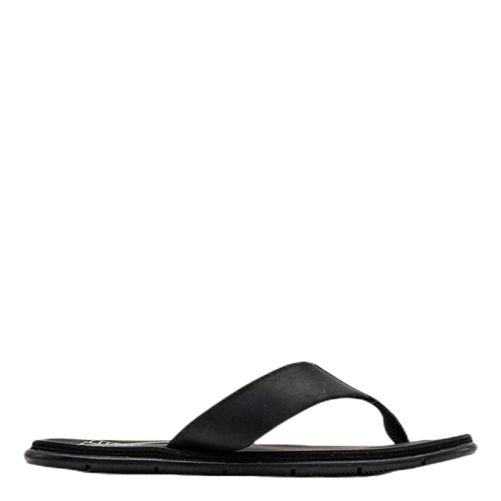 Seasand Leather Sandal Black