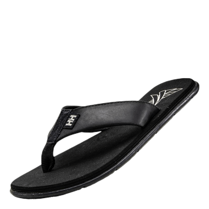 Seasand Leather Sandal Black