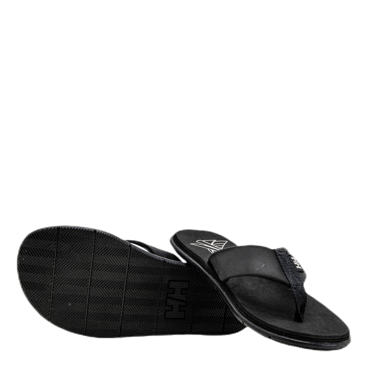 Seasand Leather Sandal Black