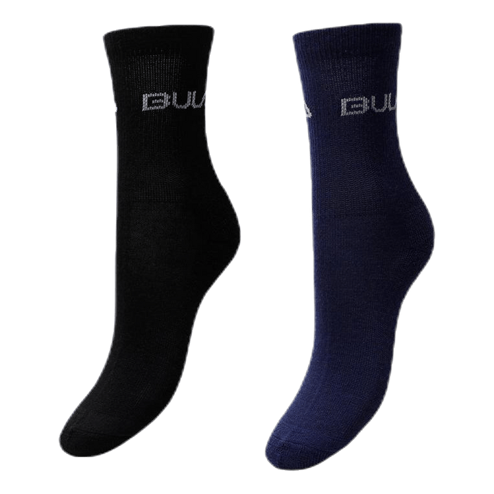 2-Pack Wool Socks Junior Blue/Black