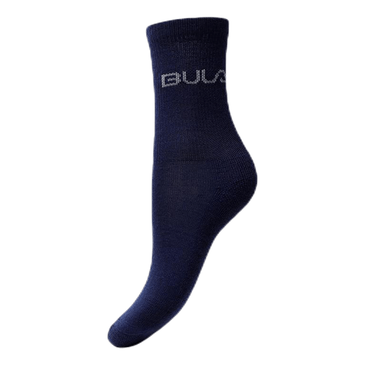 2-Pack Wool Socks Junior Blue/Black
